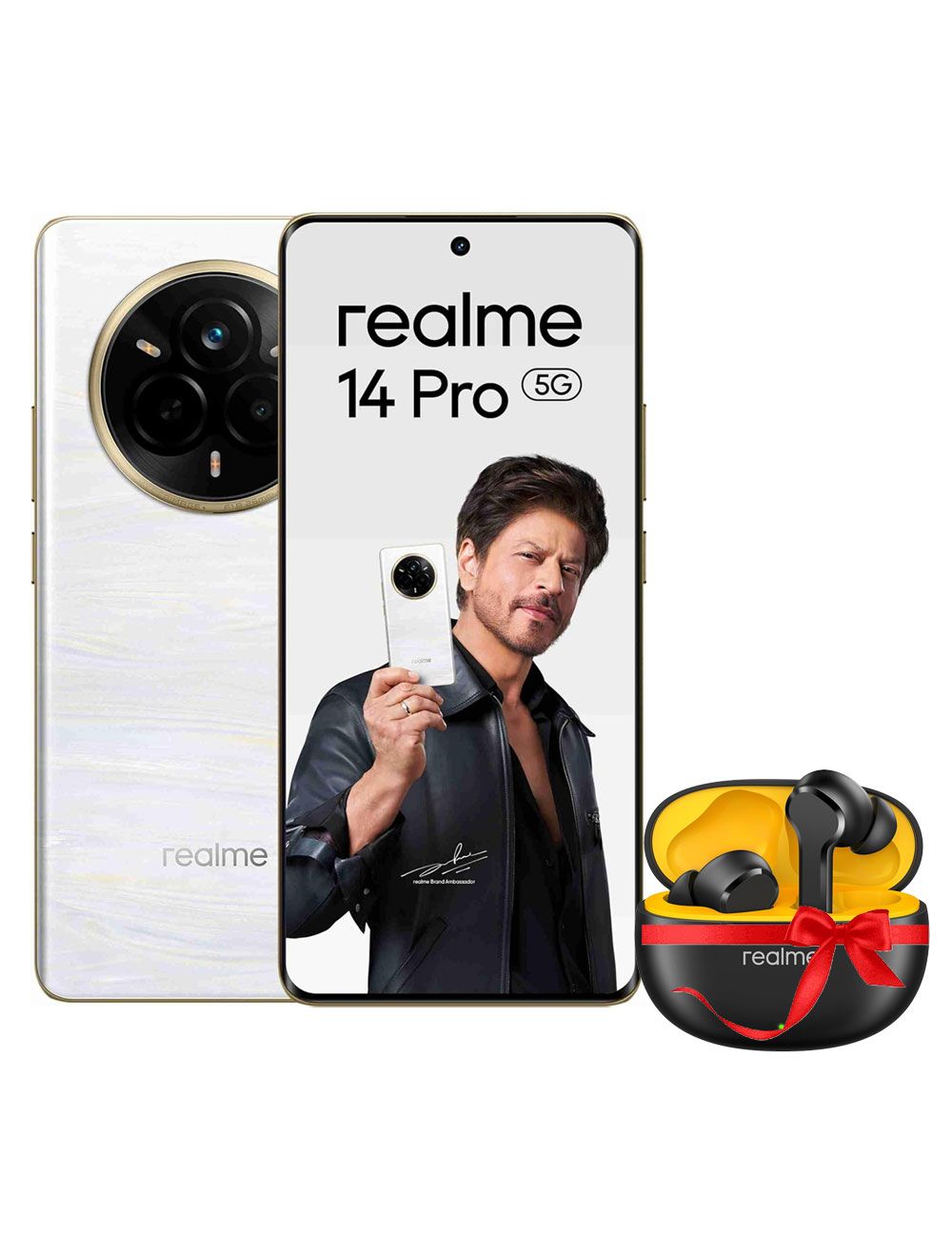 Realme 14 Pro 5g 12GB Ram 256GB ( ضمان الوكيل ) + Realme TechLife Buds T110  gift