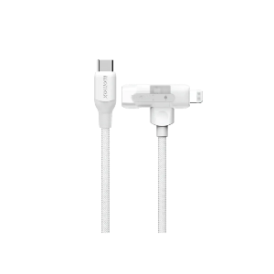 Momax 1-Link Flow Duo USB-C to USB-C & Lightning Braided Cable 60W 1.5m