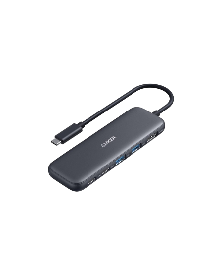 Anker 332 USB-C Hub 5-in-1 USB-C Connector with 4K hdmi 100W Power Charger - Black