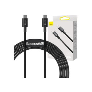 كيبل شحن بيسوس سوبيريور USB-C إلى USB-C – قدرة 100 واط – طول 2 متر

