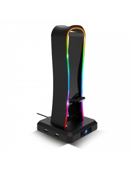 Spirit of Gamer Sentinel RGB Multifunction Headset Stand with 4 USB HUB