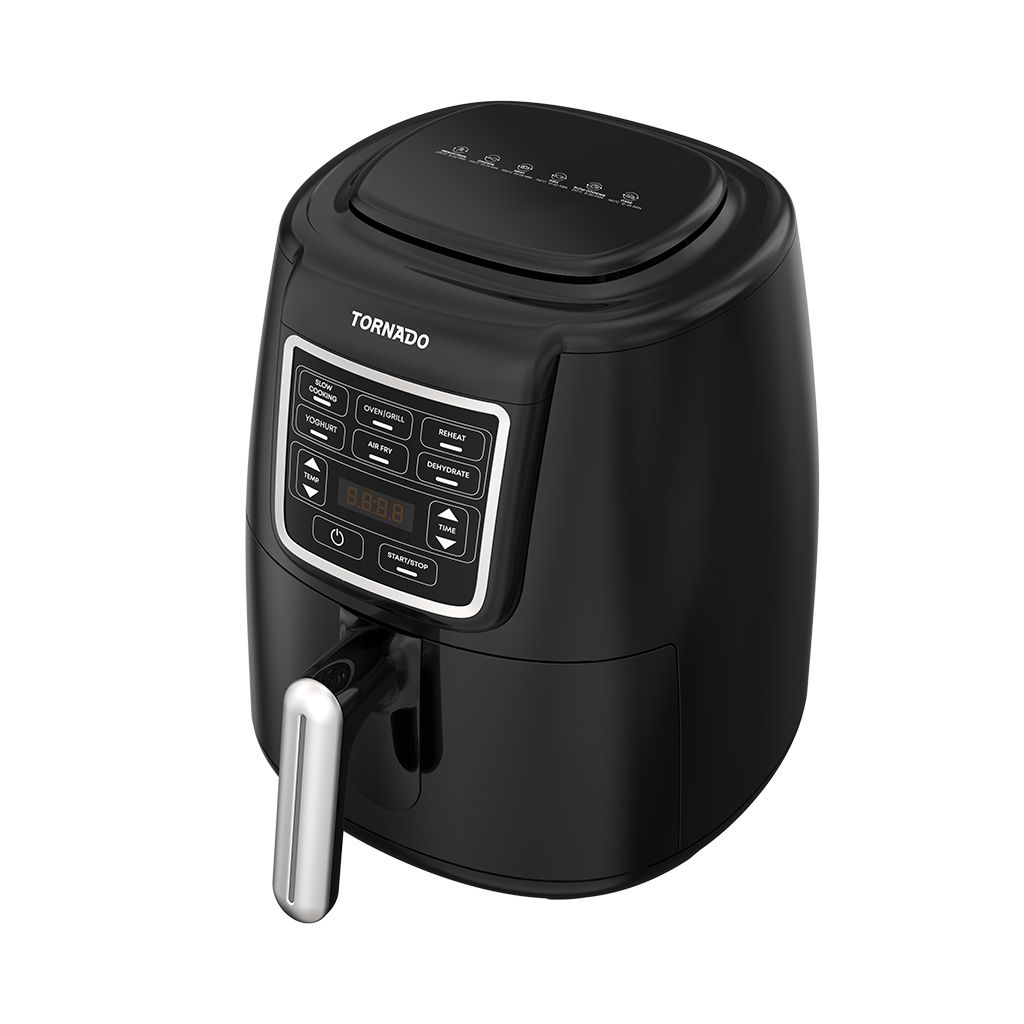 TORNADO Air Fryer 1550 Watt 4 Liter LED Display Black/Silver THF-1554D-XL-BS