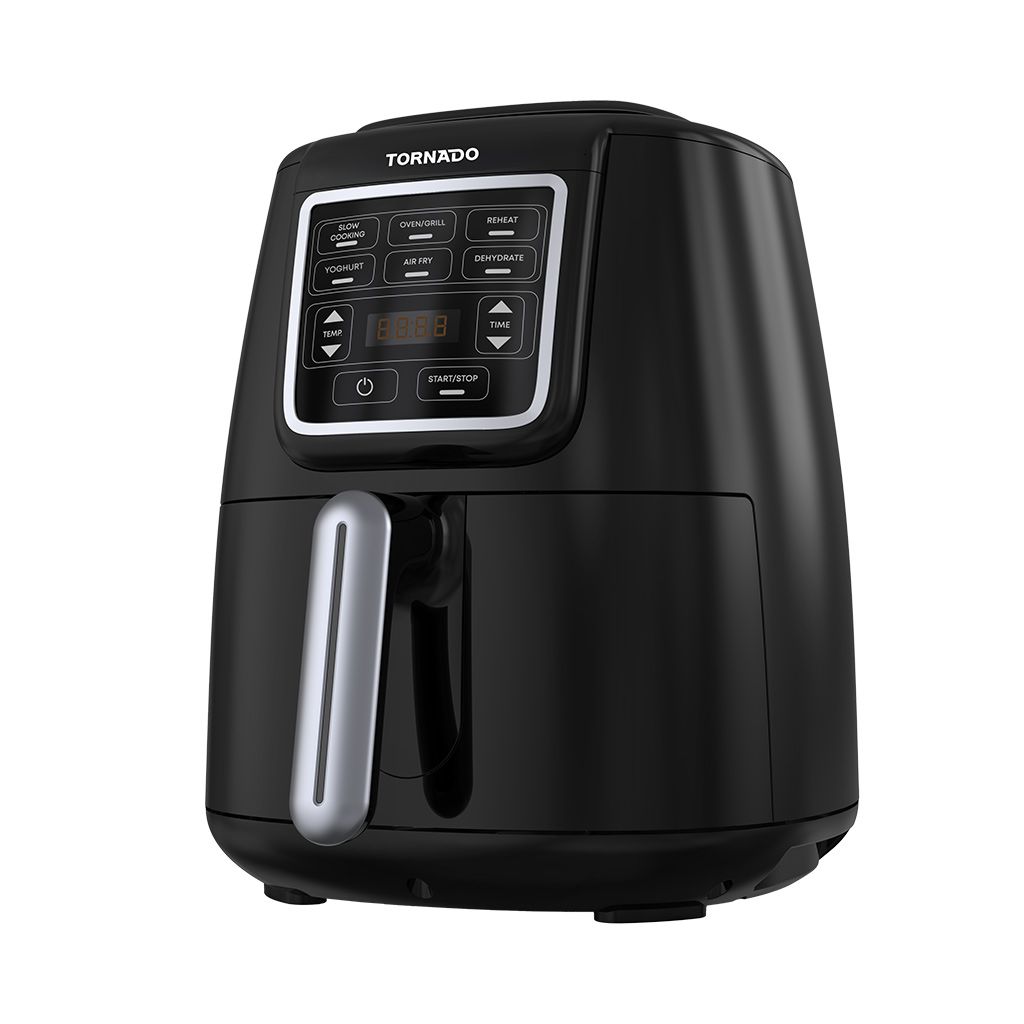 TORNADO Air Fryer 1550 Watt 4 Liter LED Display Black/Silver THF-1554D-XL-BS