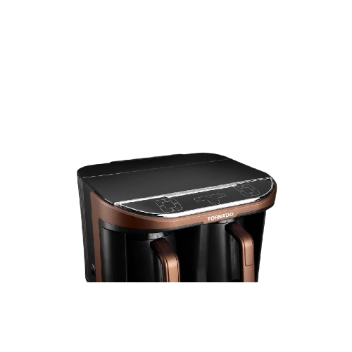Rear view showing the digital display on the Tornado 660ML Turkish Coffee Maker Brown Black at XPRS.