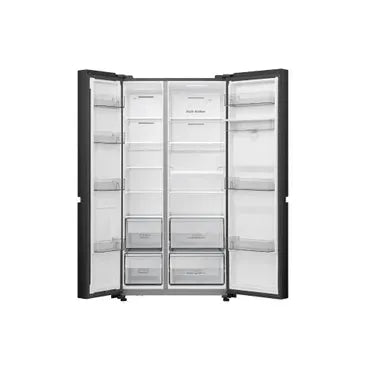 Hisense Digital No Frost Side By Side Refrigerator – 649 Liters, Inverter Technology, Inox – RS5N668SMFA1