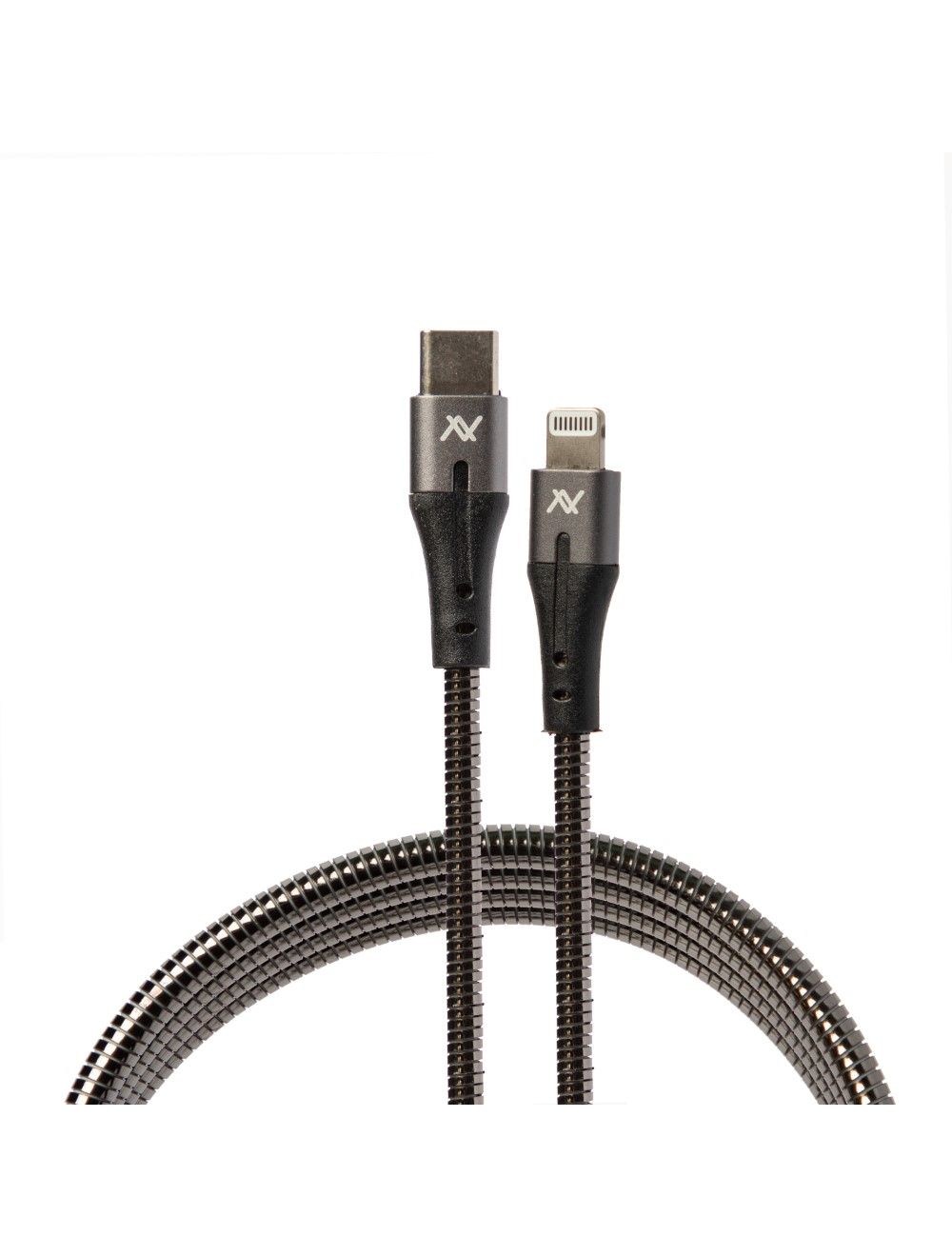 L'avvento (MP533) Flexible And heave duty - Metal MFI Type-C to Lightning Cable 1M - Black