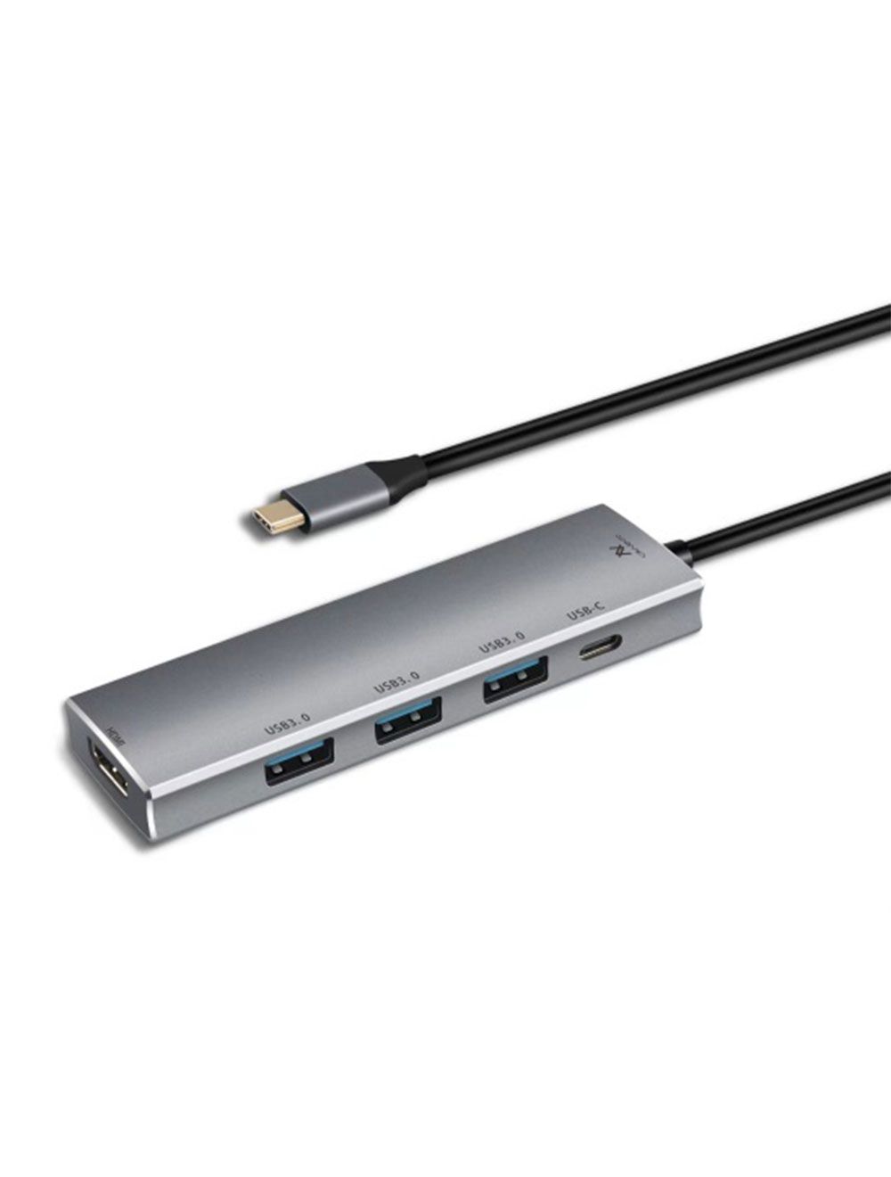 L'avvento Hub US015 Type-C 5in 1 - 3 USB 3.0 HDMI 4K 87W PD - Grey