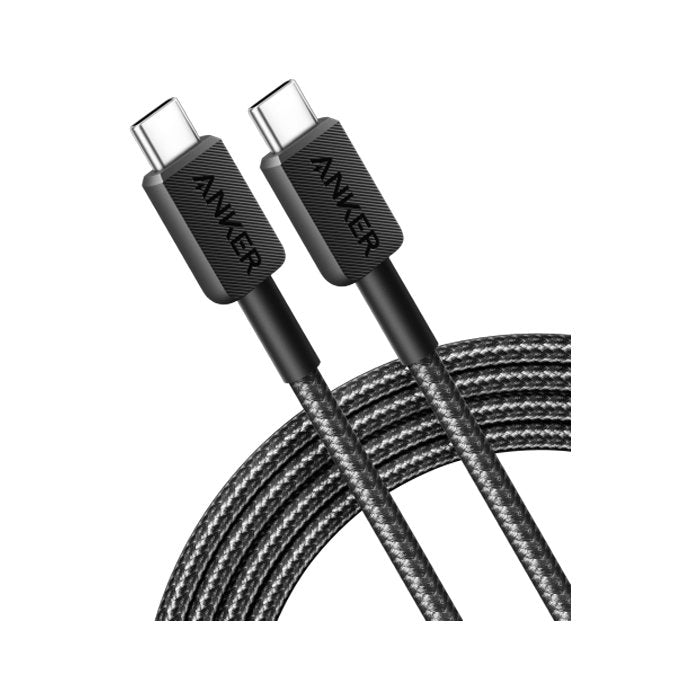 Anker 322 USB-C to USB-C Cable 60W Braided (0.9m/3ft) - Black - XPRS