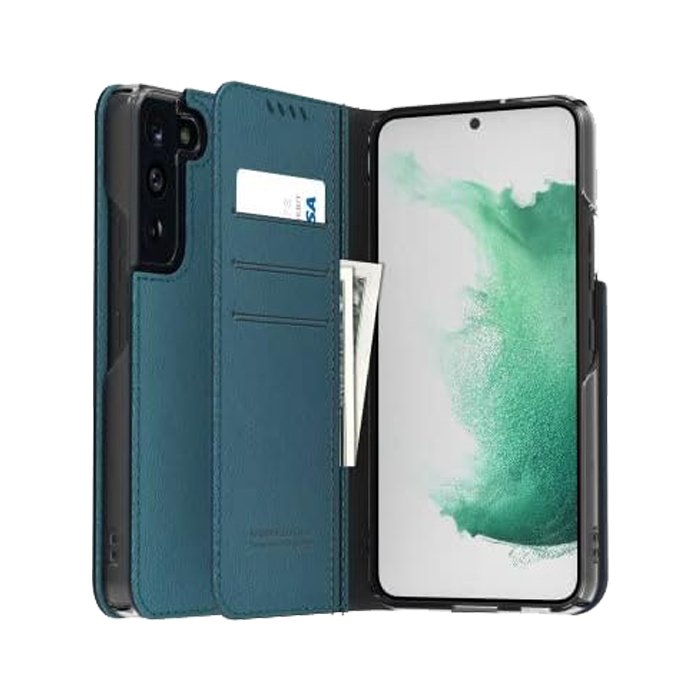 Araree AR10-01458B Mustang Diary Cover For Galaxy S22 Ultra Ash Blue - XPRS