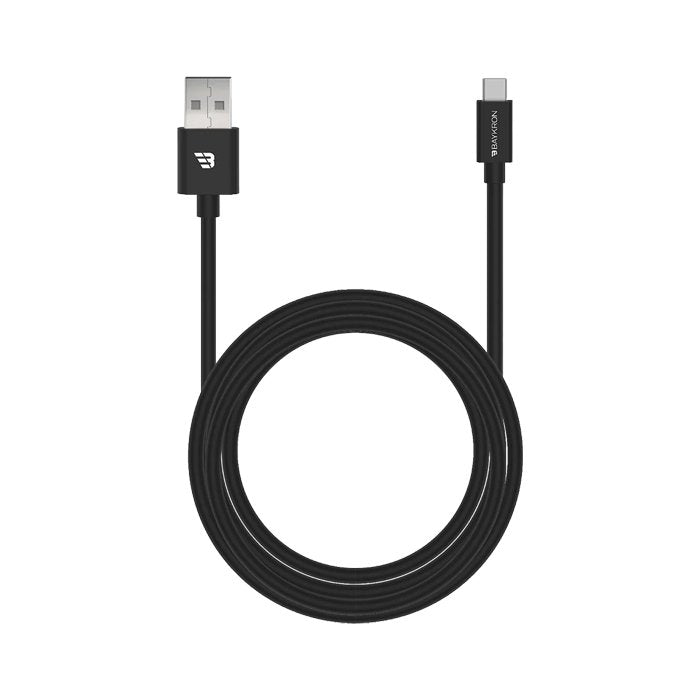 Baykron 1.2M Smart USB-C to USB-A Fast Charging Cable, 3.0A - Black - XPRS