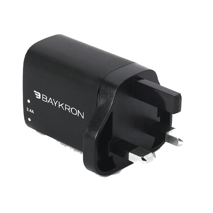 Baykron 12W Wall Charger with Dual 2.4A USB Ports - Black - XPRS