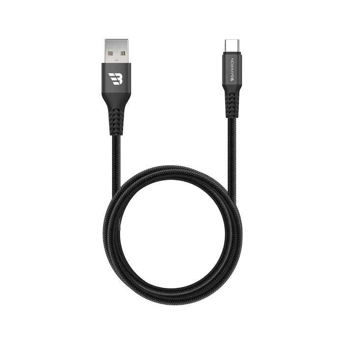 Baykron Premium 3M USB-A to USB-C 3.0A Charge and Sync Cable - Black - XPRS