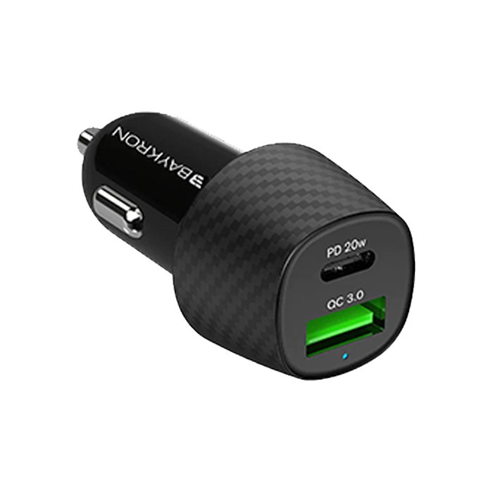 Baykron Smart 36W Car Charger with Qualcomm Quick Charge - Black - XPRS