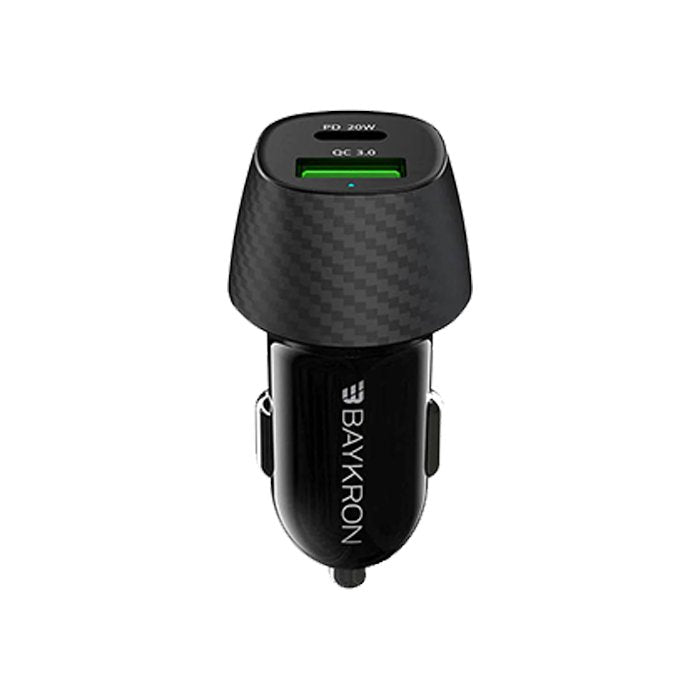 Baykron Smart 36W Car Charger with Qualcomm Quick Charge - Black - XPRS