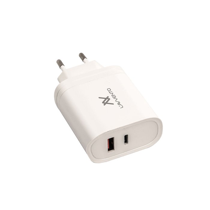 L'avvento Home Charger 36W QC3/PD with Type-C Cable up to 60W, White - XPRS