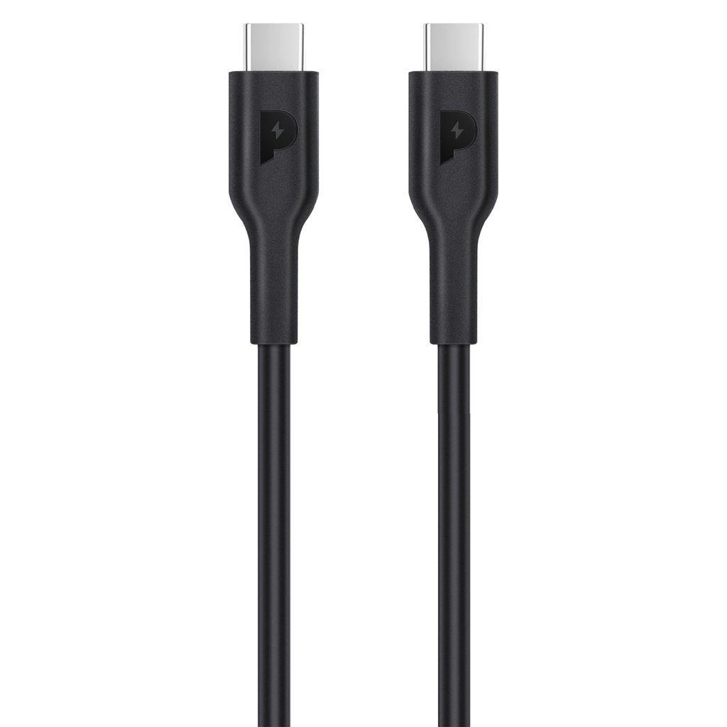 Powerology PVC USB-C to Type-C Cable 1.2M - Black - XPRS