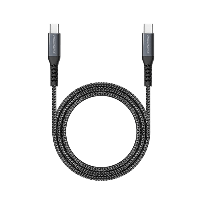 RockRose USB-C to USB-C Powerline 3A 60W Fast Charge & Data Sync Cable (1M) - Black - XPRS