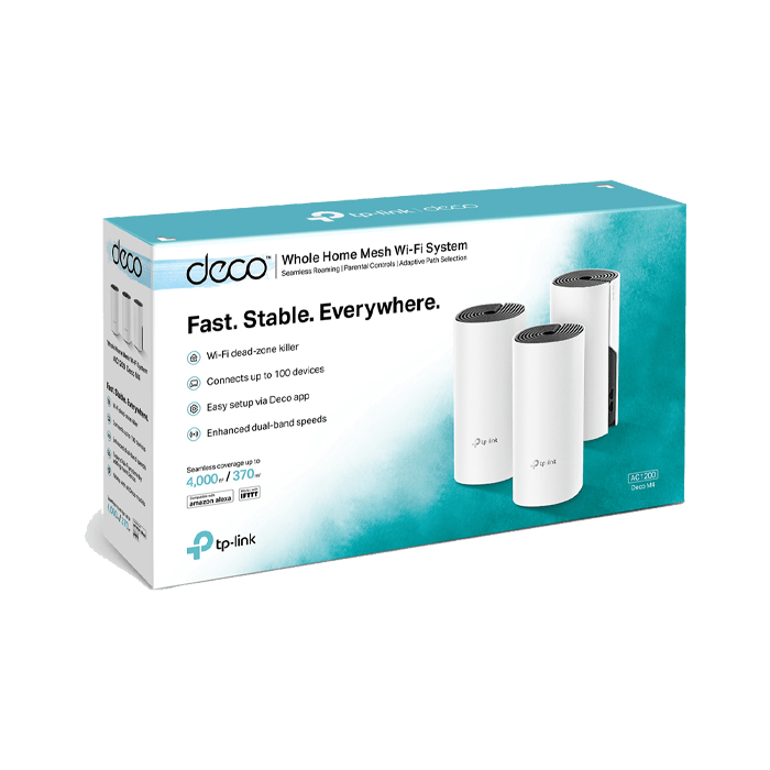 TP-Link Deco M4(3-pack) | AC1200 Whole Home Mesh Wi-Fi System - XPRS