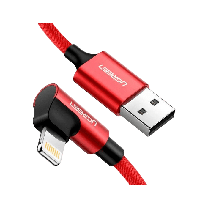 Ugreen USB-A to Lightning Braided Cable with Aluminum Shell (1M) - Red - XPRS